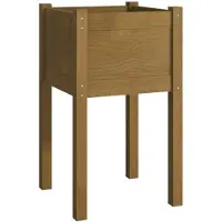 vidaXL Jardinière d'extérieur Marron miel 40x40x70 cm Pin massif