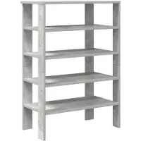 vidaXL Étagère à chaussures gris béton 61x32x87,5 cm bois d'ingénierie