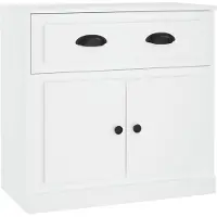 vidaXL Sideboard Blanc 70x35,5x67,5 cm Bois composite