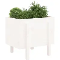 vidaXL Jardinière blanc 62x50x57 cm bois massif de pin