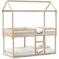 vidaXL Lit superposé avec toit 80x200 cm pin massif