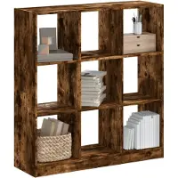 vidaXL Bibliothèque chêne fumé 102x32x108 cm bois d'ingénierie