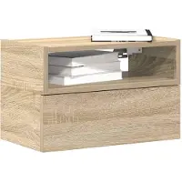 vidaXL Tables de chevet murales 2 pcs chêne sonoma 45x26x28,5 cm