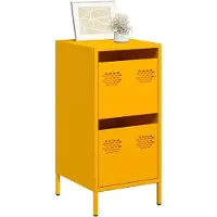 vidaXL Sideboard jaune moutarde 35x39x73,5 cm Acier laminé à froid