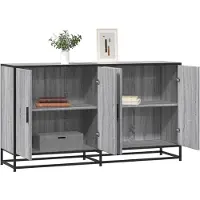 vidaXL Sideboard Gris Sonoma 134x35x76 cm Bois composite