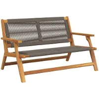 vidaXL Mobilier de jardin Gris 122 x 76 x 73 cm Bois massif d'acacia