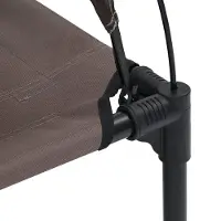 vidaXL Lit pour chien marron 122 x 93 x 106,5 cm en acier