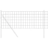vidaXL Clôture Euro, 0,6 x 50 mètres, fer revêtu de PVC, gris
