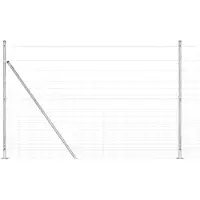 vidaXL Poteau de clôture Galvanisé 25 x 1,6 m Acier