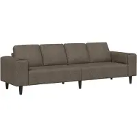vidaXL Ensemble de Canapés Gris foncé Cuir suédé faux