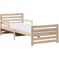 vidaXL Cadre de lit avec matelas coulissant, marron, 80 x 200 cm