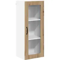 vidaXL Armoire murale en verre LUCCA, chêne artisanal, 40 x 31 x 100 cm