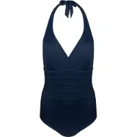 Magic bodyfashion Femmes, Maillot de bain, Halter Swimsuit Dames Badpak Navy Blue - Maat XXL, Bleu, (XXL)
