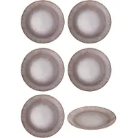 Hazel & Bos Juntos Blanco Artico dinerbord - bordenset 6 persoons - serviesset - 27cm