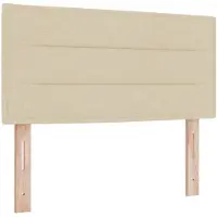 vidaXL Tête de lit LED avec rampes d'éclairage LED Crème 80 cm Tissu