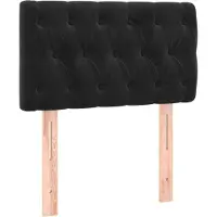 vidaXL Tête de lit noir 80x7x78/88 cm velours