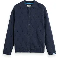 Scotch & Soda Open Work Long Sleeve Shirt Bleu L Homme
