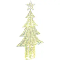 vidaXL Sapin de Noël avec 240 LED Blanc chaud 180 cm PET