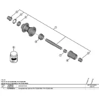 Shimano Essieu De Moyeu Fh-tc500-ms/fh-tc500-hm