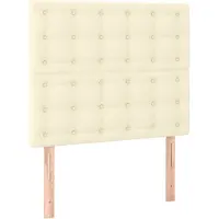 vidaXL Têtes de lit 2 pcs. Crème 80x5x78/88 cm Similicuir