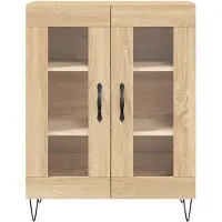 vidaXL Highboard chêne Sonoma 69,5x34x180 cm Matériau dérivé du bois