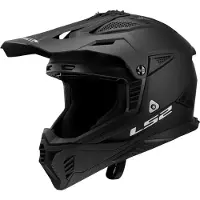 LS2 MX708 Fast II Solid Mat Noir Casque Cross Taille 3XL