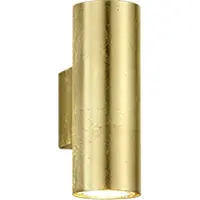 TRIO Applique murale cool en feuille d'or 16,5cm Ø6cm, luminaire moderne up & down pour hall d'entrée