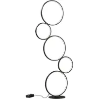 TRIO Lampadaire Rondo 5 anneaux noir