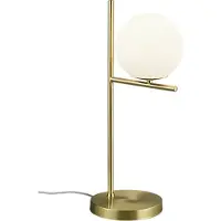 TRIO Lampe de table Pure 52cm laiton mat avec blanc