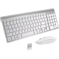 INF Ensemble clavier et souris sans fil - Argent