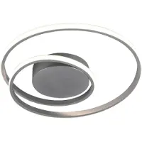 RL LIVE YOUR LIGHT Plafonnier LED cool ZIBAL Spirale Ø 39cm argent mat avec switch dimmer