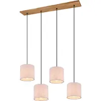 TRIO Lustre ELMAU bois clair gris 302100430