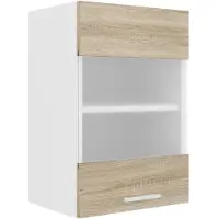 VCM Armoire de cuisine Largeur 40 cm Mat Porte en verre Armoire suspendue Cuisine Meubles de cuisine Esilo