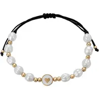 NAEMI Bracelet or / blanc perle