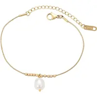Faina Bracelet or / blanc perle