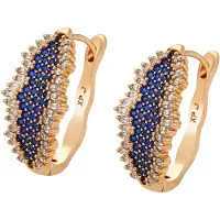 NAEMI Boucles d'oreilles bleu marine / or / transparent
