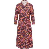 Goldner Robe-chemise noisette / violet / orange / rouge