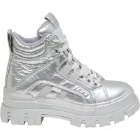 Buffalo Bottines à lacets 'Aspha' argent