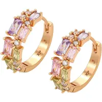 NAEMI Boucles d'oreilles or rose / mélange de couleurs