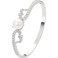 NAEMI Bracelet argent / blanc perle