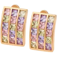 Faina Boucles d'oreilles or / pomme / lavande / rose