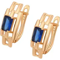 Gaya Boucles d'oreilles bleu foncé / or