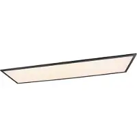 RL Plafonnier LED rectangulaire ALPHA noir et blanc 34 W, blanc chaud 4200 lm, métal, dimensions : 5 x 119,5 x 29,5 cm, IP20, RL