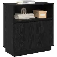 vidaXL Buffet LED noir aspect chêne 71 x 34,5 x 75 cm