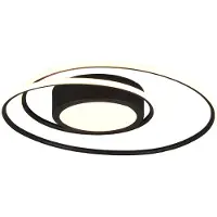 TRIO Plafonnier LED YAVA 56 W, de 2 700 à 6 000 K, 6 800 lm, métal noir et blanc, dimensions : 7 x 60 x 60 cm, IP20,
