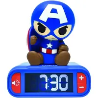 Lexibook Réveil avec Veilleuse Captain America en 3D
