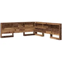 vidaXL : Tête de lit de rangement, bois de récupération, matériau composite en bois