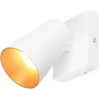 TRIO Spot mural Sharp blanc avec interrupteur