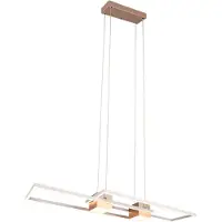 TRIO Leuchten LED Suspension Albany 37W, blanc chaud/blanc froid, coffee