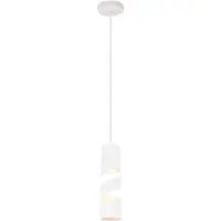TRIO Lampe suspendue tube Stream Ø 8 cm - blanc